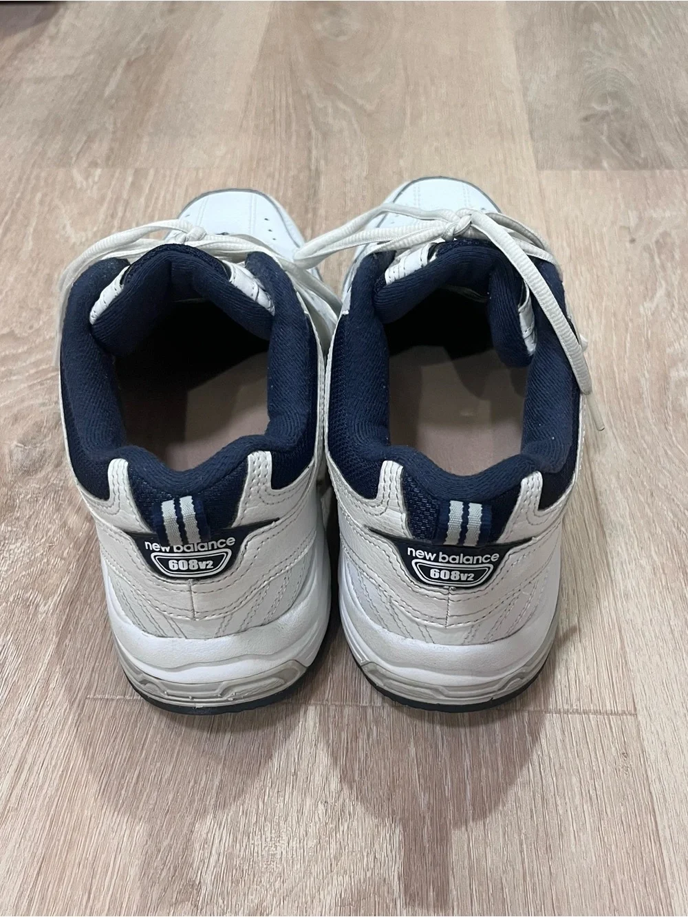 New Balance 608v2 Chunky Dad Shoes White Navy US Men 10.5 Wide